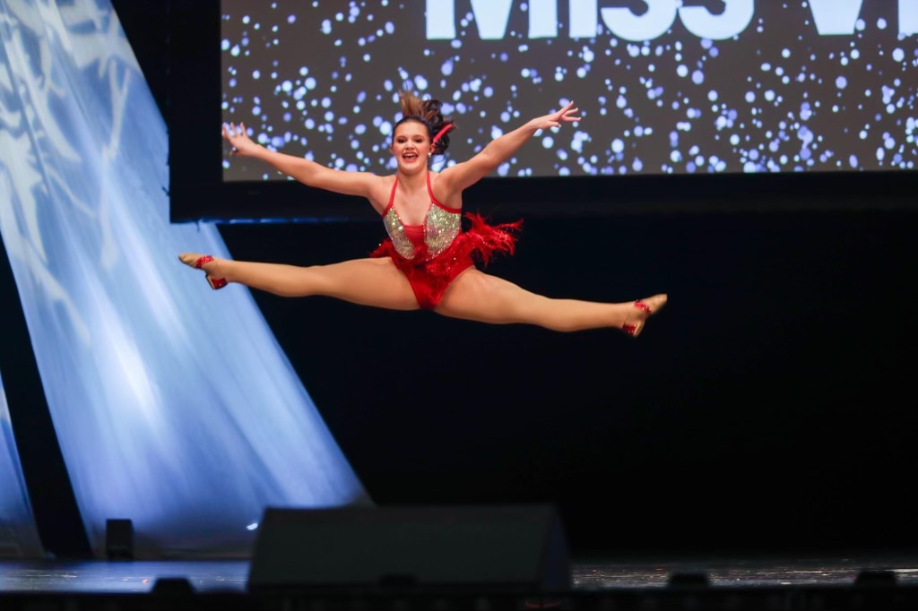 Lexie Hovey — split leap at Miss Virginia